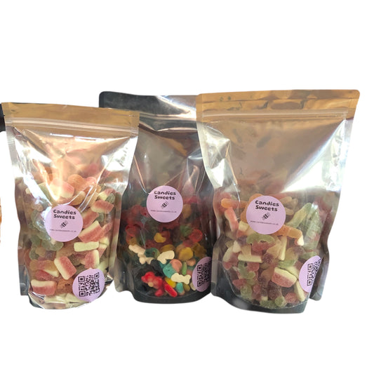 3 x 1KG Pouches - Fizzy, Jelly & Fizzy